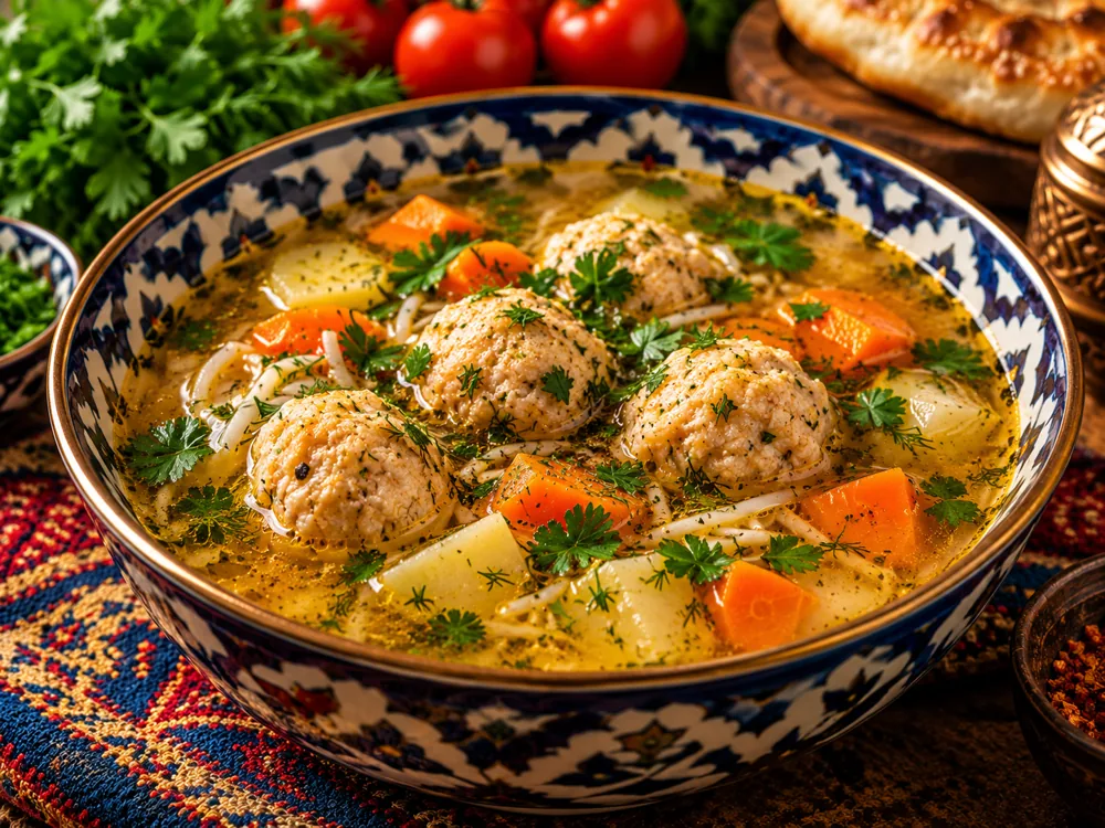 Куриный суп с фрикадельками